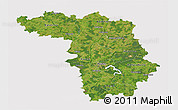 Satellite 3D Map of Kaunas, cropped outside