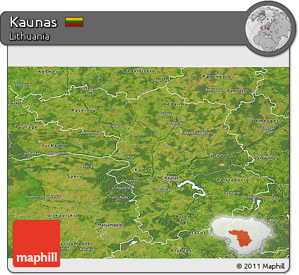 Satellite 3D Map of Kaunas