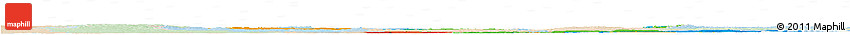 Political Horizon Map of Kaunas, lighten