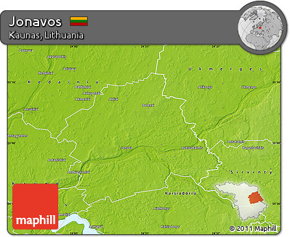 Physical Map of Jonavos