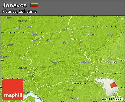 Physical Map of Jonavos