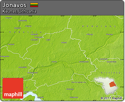 Physical Map of Jonavos