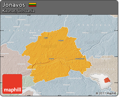 Political Map of Jonavos, lighten, semi-desaturated