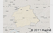 Shaded Relief Map of Jonavos, semi-desaturated
