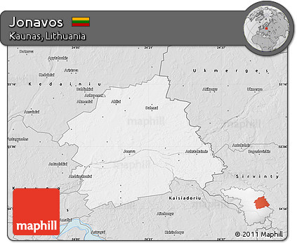 Silver Style Map of Jonavos