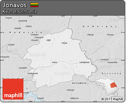 Silver Style Map of Jonavos
