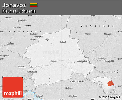 Silver Style Map of Jonavos