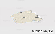 Shaded Relief Panoramic Map of Jonavos, single color outside