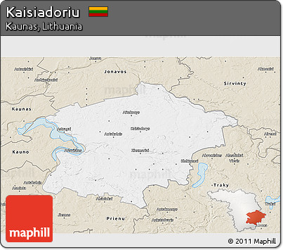 Classic Style 3D Map of Kaisiadoriu
