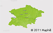 Physical 3D Map of Kaisiadoriu, cropped outside