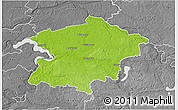 Physical 3D Map of Kaisiadoriu, desaturated