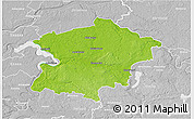 Physical 3D Map of Kaisiadoriu, lighten, desaturated