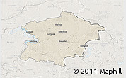 Shaded Relief 3D Map of Kaisiadoriu, lighten