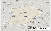 Shaded Relief 3D Map of Kaisiadoriu, semi-desaturated
