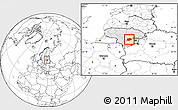 Blank Location Map of Kaisiadoriu, highlighted country