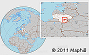 Gray Location Map of Kaisiadoriu, highlighted country