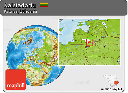 Physical Location Map of Kaisiadoriu, highlighted parent region