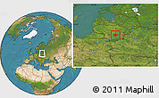 Satellite Location Map of Kaisiadoriu