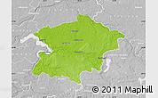 Physical Map of Kaisiadoriu, lighten, desaturated