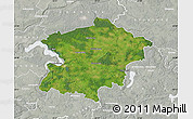 Satellite Map of Kaisiadoriu, lighten, semi-desaturated