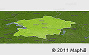 Physical Panoramic Map of Kaisiadoriu, darken