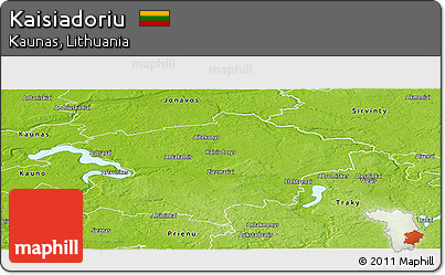 Physical Panoramic Map of Kaisiadoriu