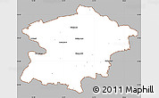 Gray Simple Map of Kaisiadoriu, cropped outside