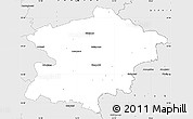 Silver Style Simple Map of Kaisiadoriu
