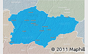 Political 3D Map of Kedainiu, lighten, semi-desaturated