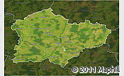 Satellite 3D Map of Kedainiu, darken