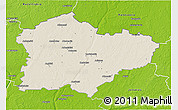 Shaded Relief 3D Map of Kedainiu, physical outside