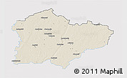 Shaded Relief 3D Map of Kedainiu, single color outside