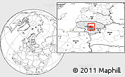 Blank Location Map of Kedainiu, highlighted country, highlighted parent region, within the entire country