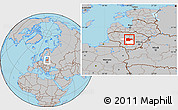 Gray Location Map of Kedainiu, highlighted parent region