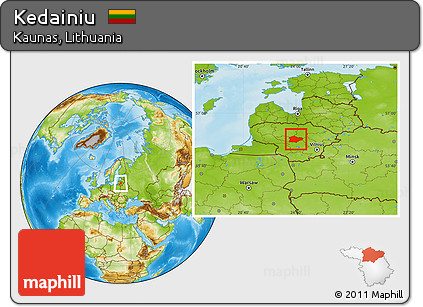 Physical Location Map of Kedainiu