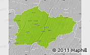 Physical Map of Kedainiu, lighten, desaturated