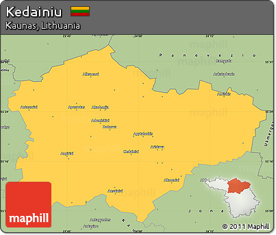 Savanna Style Simple Map of Kedainiu