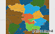 Political Map of Kaunas, darken