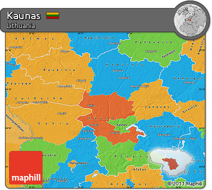 Political Map of Kaunas