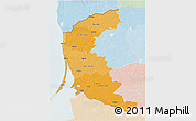 Political Shades 3D Map of Klaipeda, lighten
