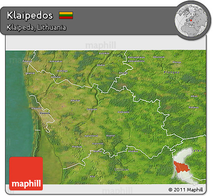 Satellite 3D Map of Klaipedos