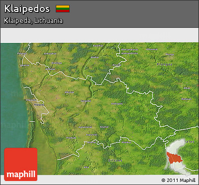 Satellite 3D Map of Klaipedos