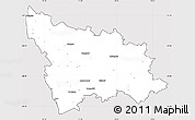 Silver Style Simple Map of Klaipedos, cropped outside