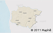 Shaded Relief 3D Map of Kretingos, single color outside