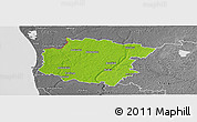 Physical Panoramic Map of Kretingos, desaturated