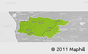 Physical Panoramic Map of Kretingos, lighten, desaturated