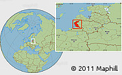 Savanna Style Location Map of Klaipeda, within the entire country