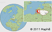 Savanna Style Location Map of Klaipeda, highlighted country