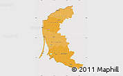 Political Shades Map of Klaipeda, cropped outside