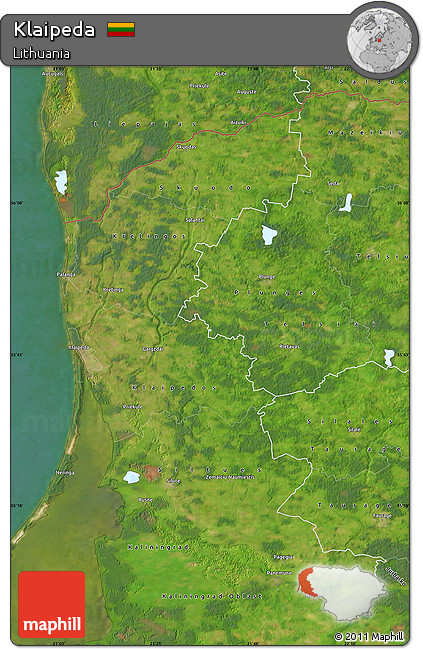 Satellite Map of Klaipeda